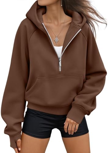 Womens Hoodies Fleece Fall Fashion Outfits Workout Sweatshirts Y2k Winter Zip Up Jackets Oversized Tops Clothes 2025
