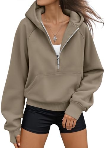 Womens Hoodies Fleece Fall Fashion Outfits Workout Sweatshirts Y2k Winter Zip Up Jackets Oversized Tops Clothes 2025