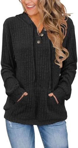 Womens Sweaters Fall Long Sleeve Hoodie Laides Sweatshirts Loose Casual Fashion Clothes S-2XL