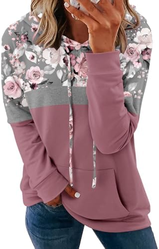 Women's Pullover Hoodies Teen Girls Trendy Fall Fashion Tops Hooded Sweatshirts