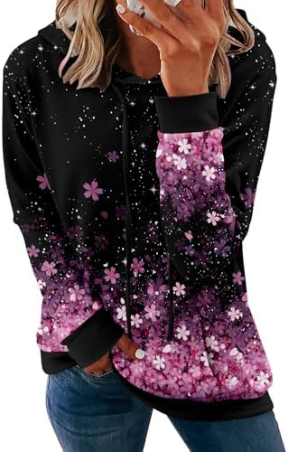 Women's Pullover Hoodies Teen Girls Trendy Fall Fashion Tops Hooded Sweatshirts