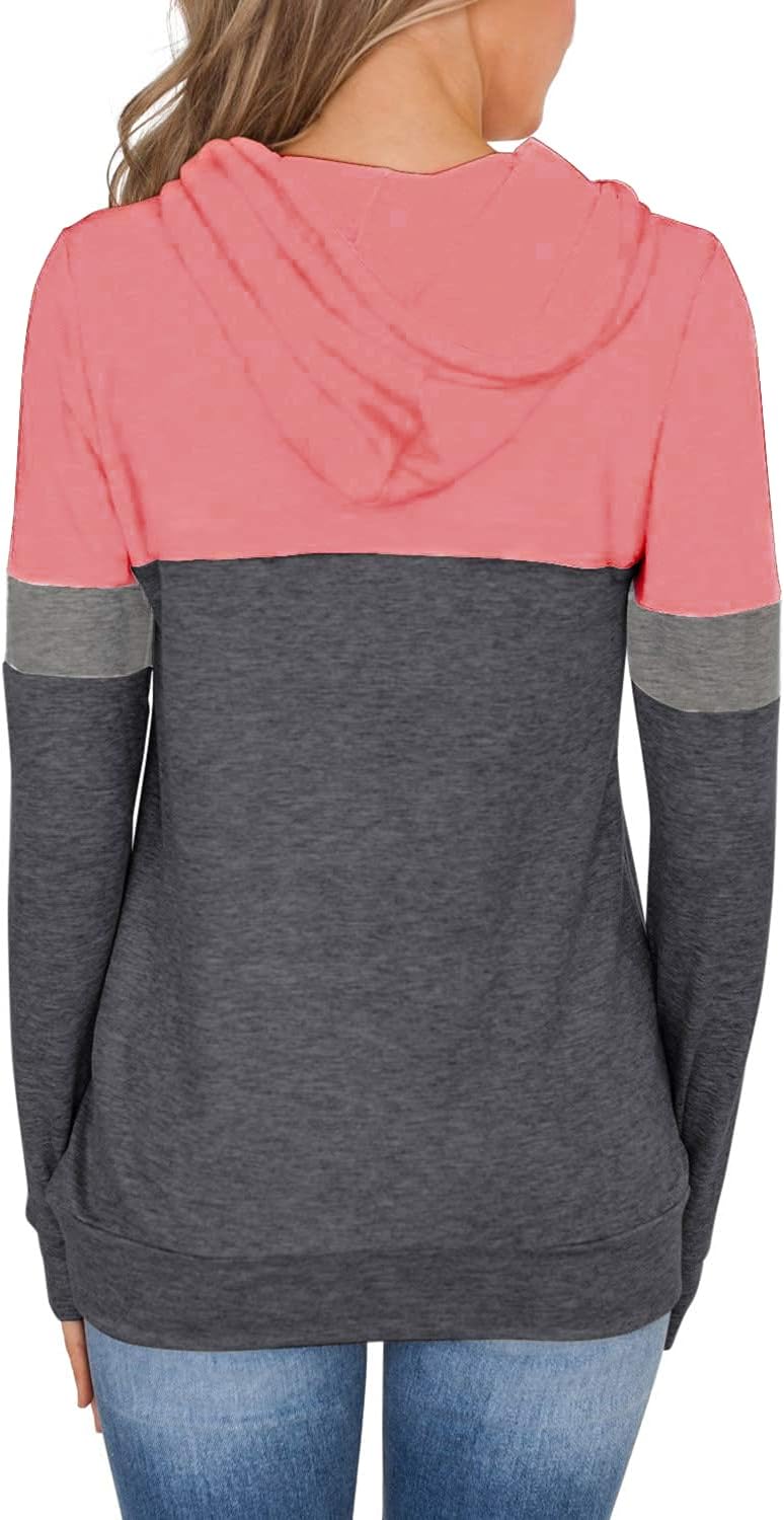Women’s 2025 Fall Long Sleeve Hoodie Pullover Sweatshirt Lightweight Casual Tops Blouse