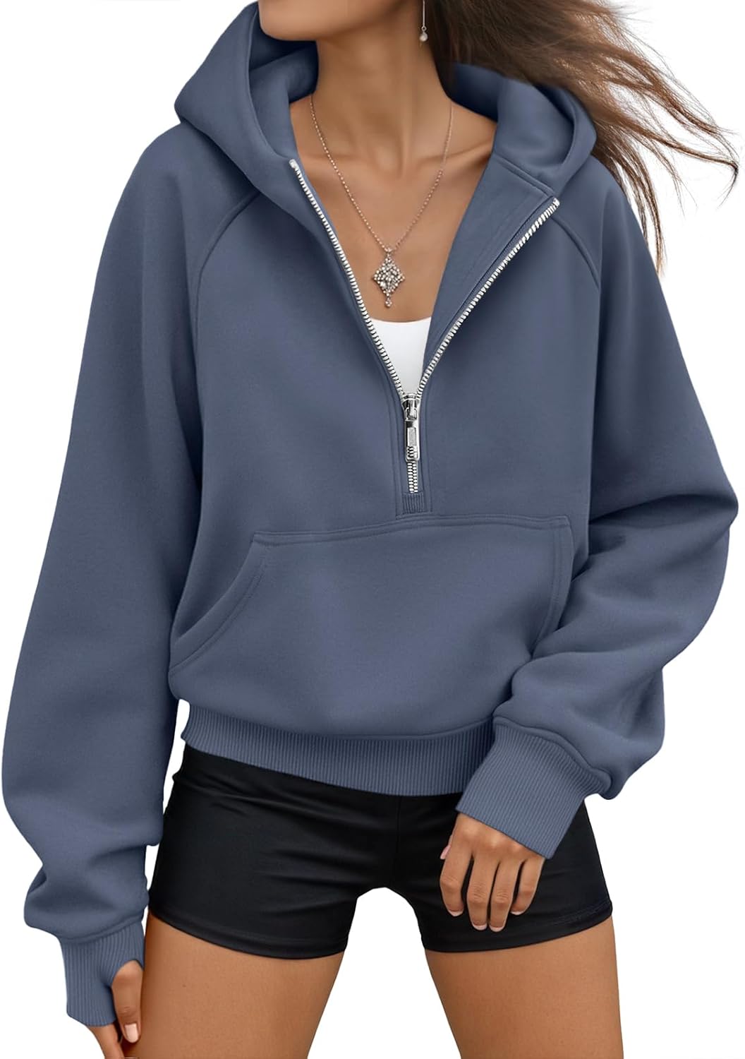 Womens Hoodies Fleece Fall Fashion Outfits Workout Sweatshirts Y2k Winter Zip Up Jackets Oversized Tops Clothes 2025