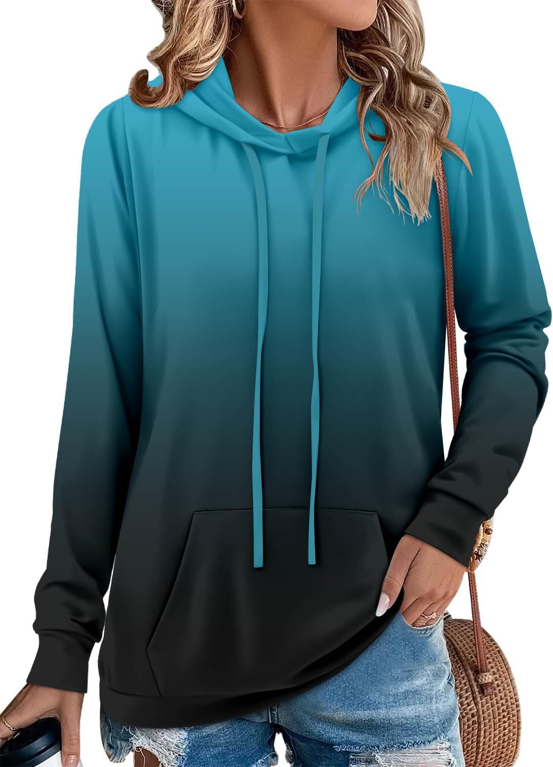 Women's Pullover Hoodies Teen Girls Trendy Fall Fashion Tops Hooded Sweatshirts