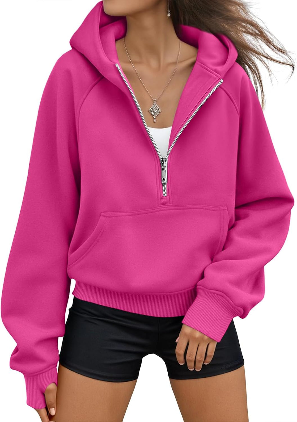 Womens Hoodies Fleece Fall Fashion Outfits Workout Sweatshirts Y2k Winter Zip Up Jackets Oversized Tops Clothes 2025