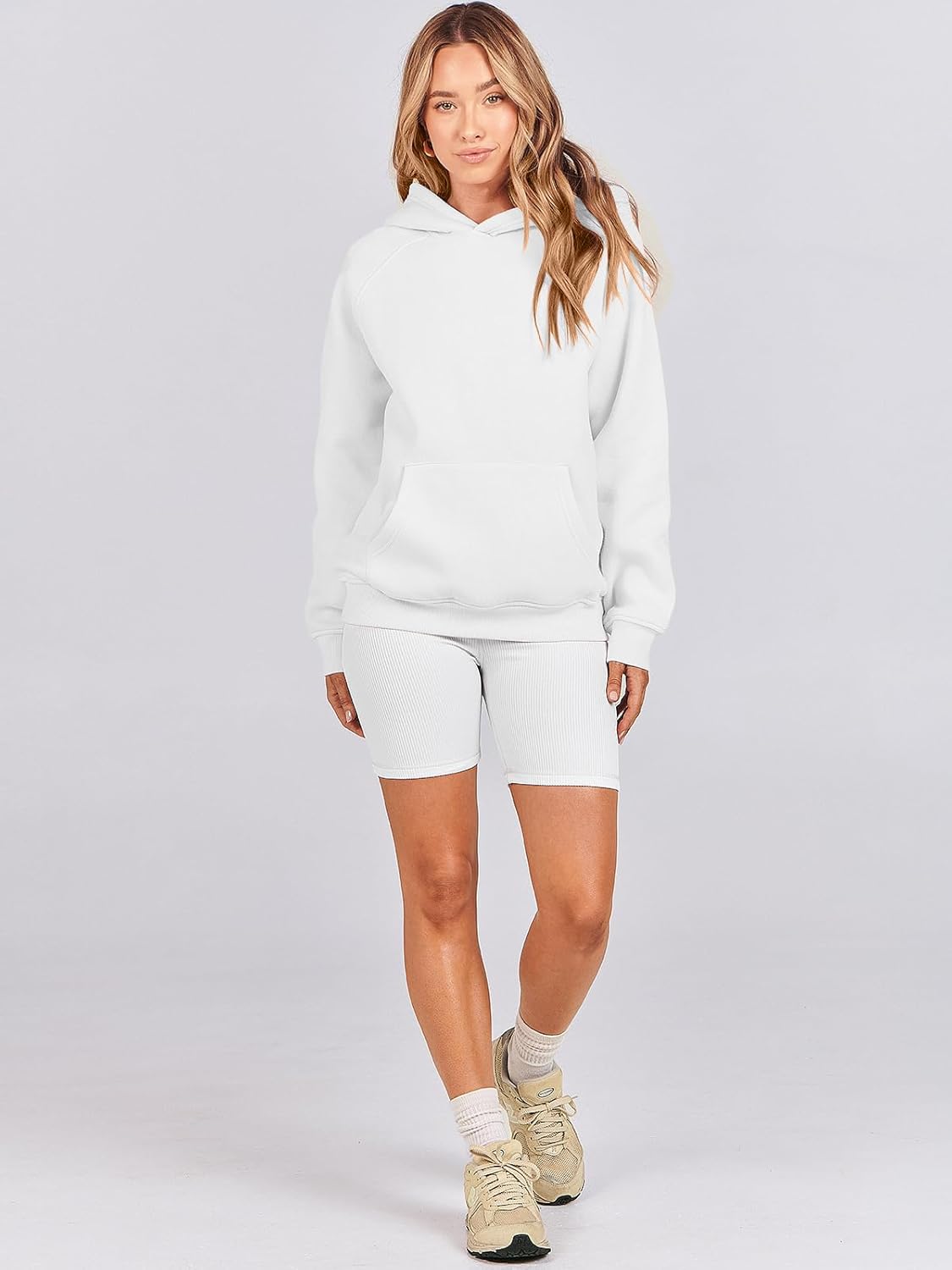Women Hoodies Oversized Fleece Long Sleeve Comfy Casual Basic Pullover Sweatshirts 2025 Fall Outfits Y2K Clothes
