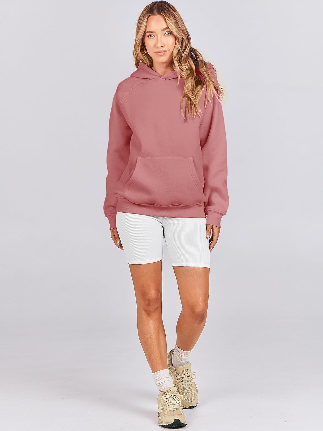 Women Hoodies Oversized Fleece Long Sleeve Comfy Casual Basic Pullover Sweatshirts 2025 Fall Outfits Y2K Clothes