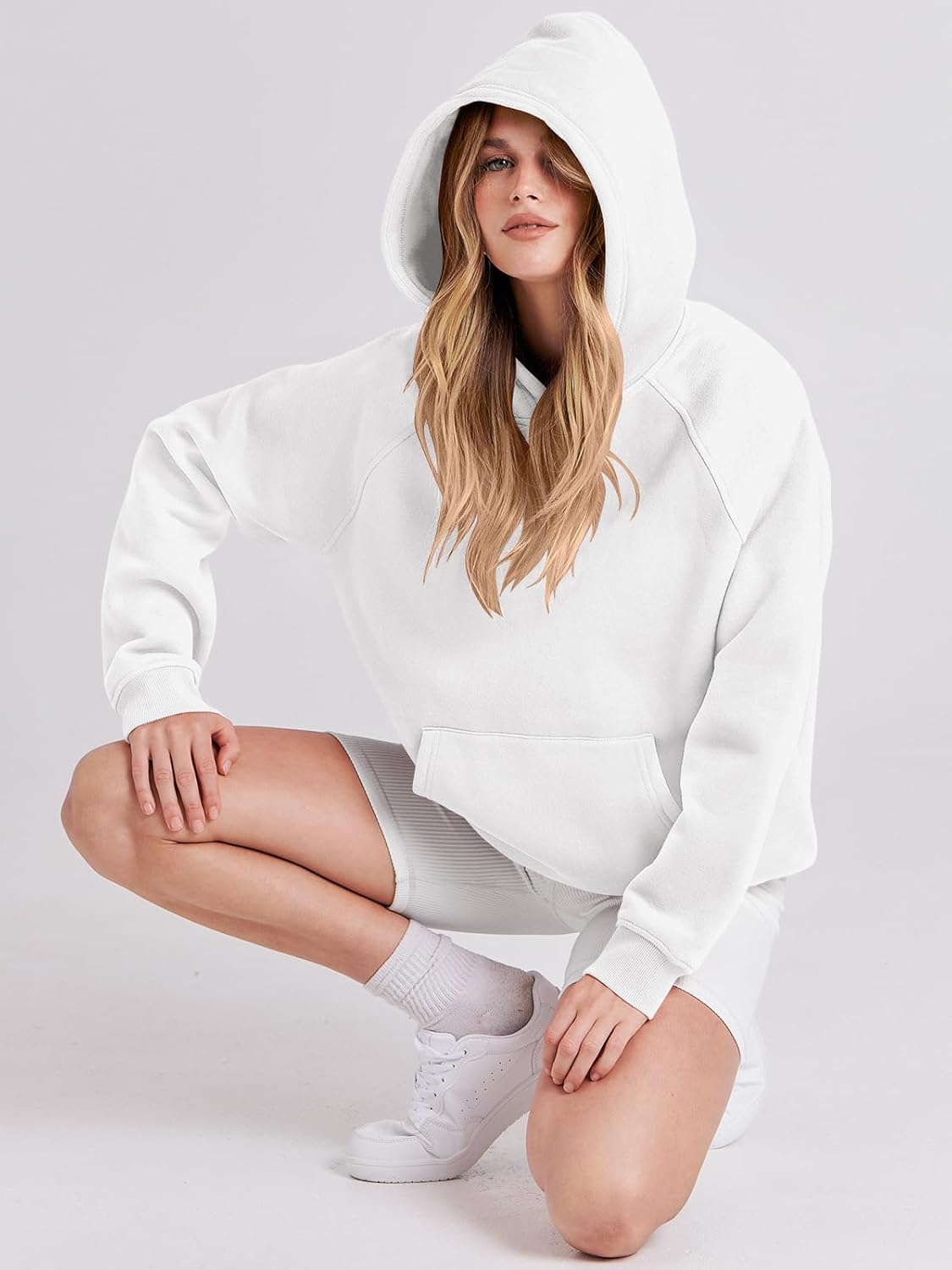 Women Hoodies Oversized Fleece Long Sleeve Comfy Casual Basic Pullover Sweatshirts 2025 Fall Outfits Y2K Clothes