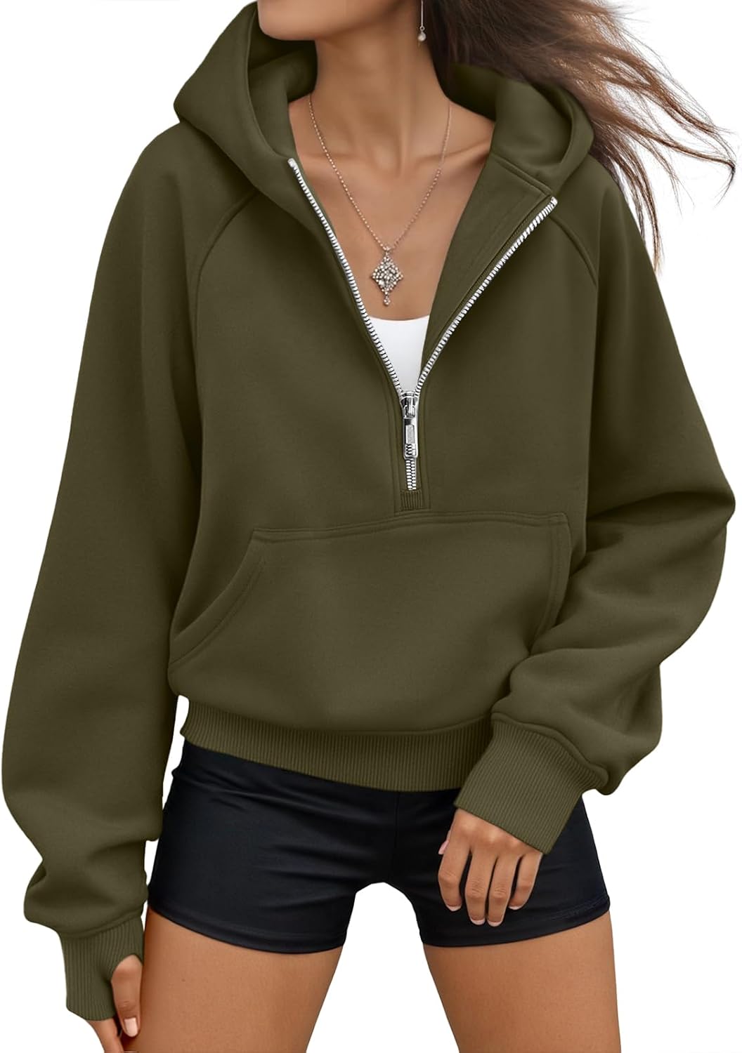 Womens Hoodies Fleece Fall Fashion Outfits Workout Sweatshirts Y2k Winter Zip Up Jackets Oversized Tops Clothes 2025