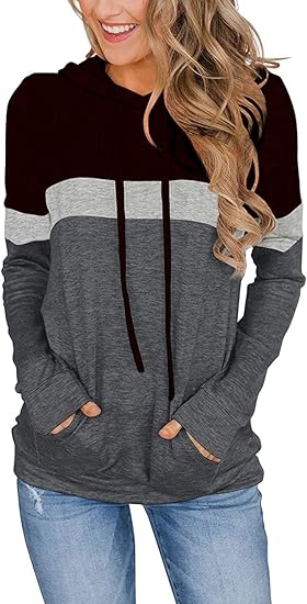 Women’s 2025 Fall Long Sleeve Hoodie Pullover Sweatshirt Lightweight Casual Tops Blouse