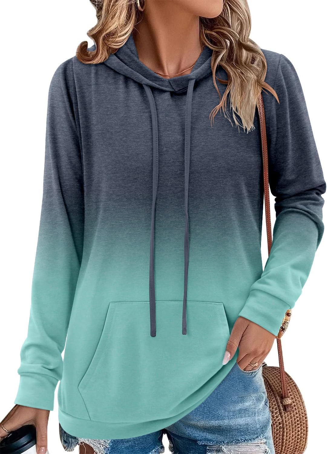 Women's Pullover Hoodies Teen Girls Trendy Fall Fashion Tops Hooded Sweatshirts