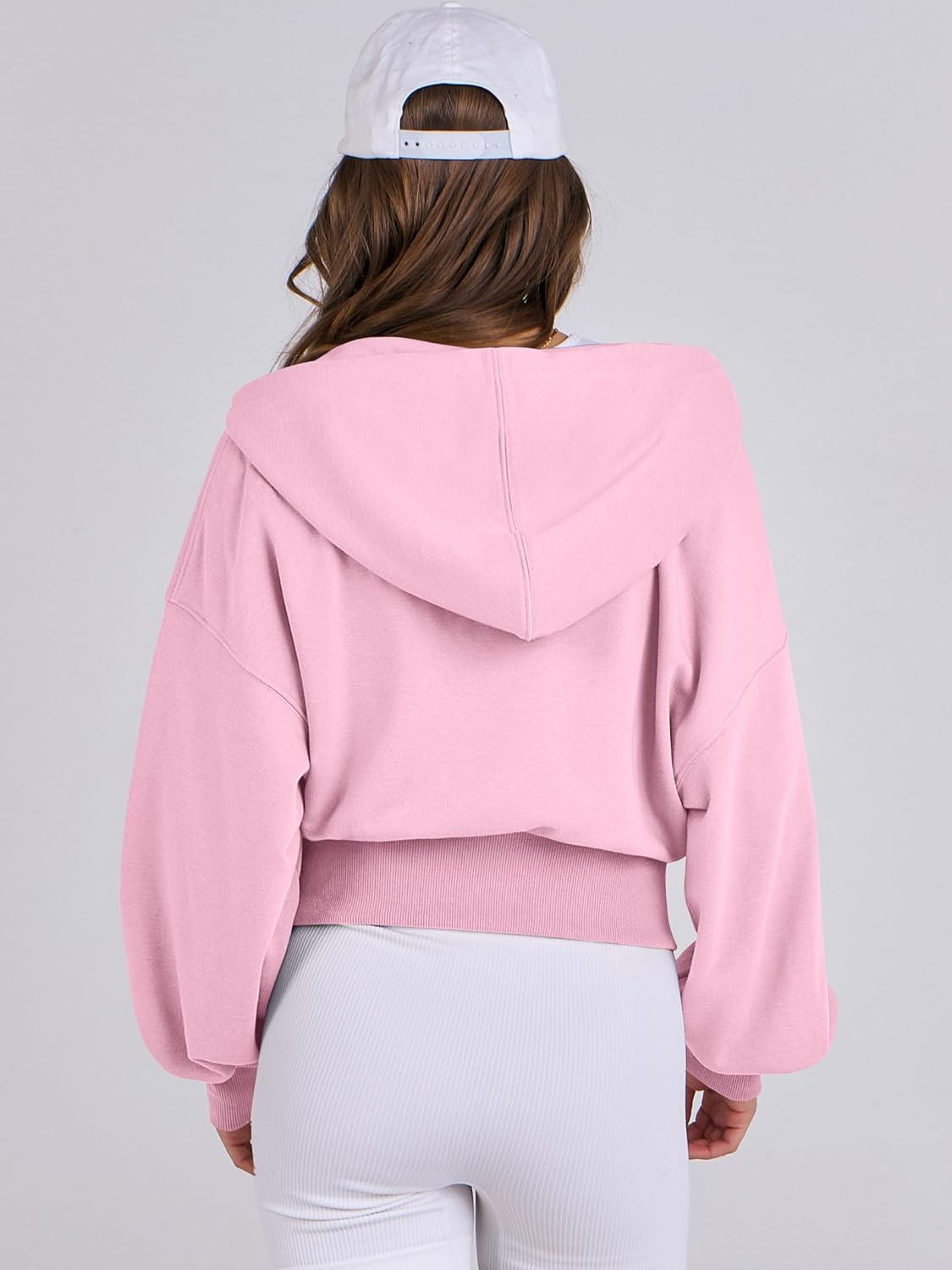 Womens Zip Up Hoodies Cropped Sweatshirts Casual Comfy Cute Zip Jackets Fashion Trendy Fall Outfits 2025 Y2K Clothes