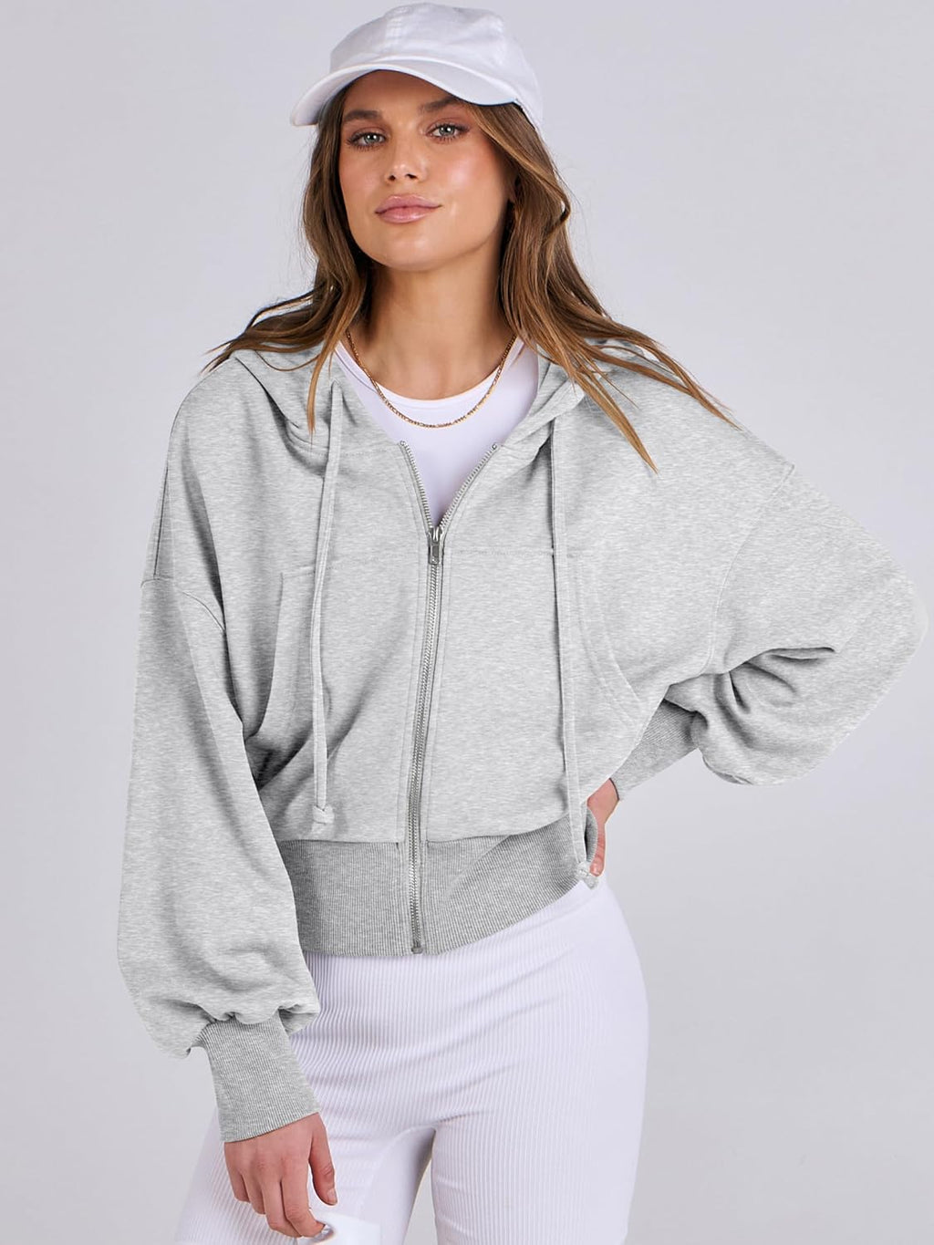 Womens Zip Up Hoodies Cropped Sweatshirts Casual Comfy Cute Zip Jackets Fashion Trendy Fall Outfits 2025 Y2K Clothes