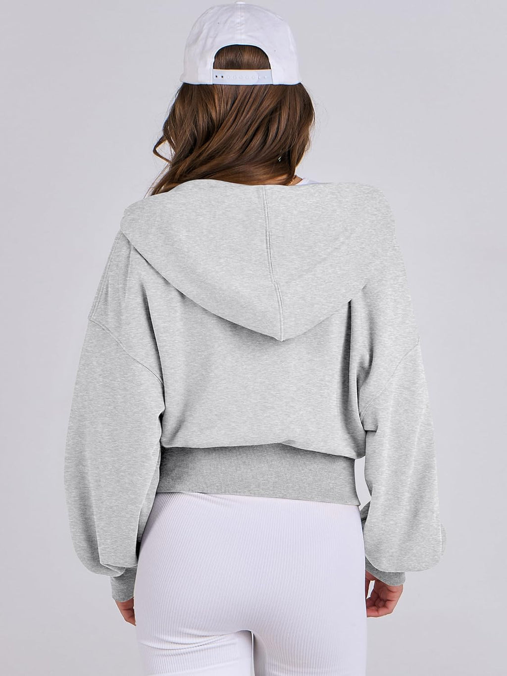 Womens Zip Up Hoodies Cropped Sweatshirts Casual Comfy Cute Zip Jackets Fashion Trendy Fall Outfits 2025 Y2K Clothes