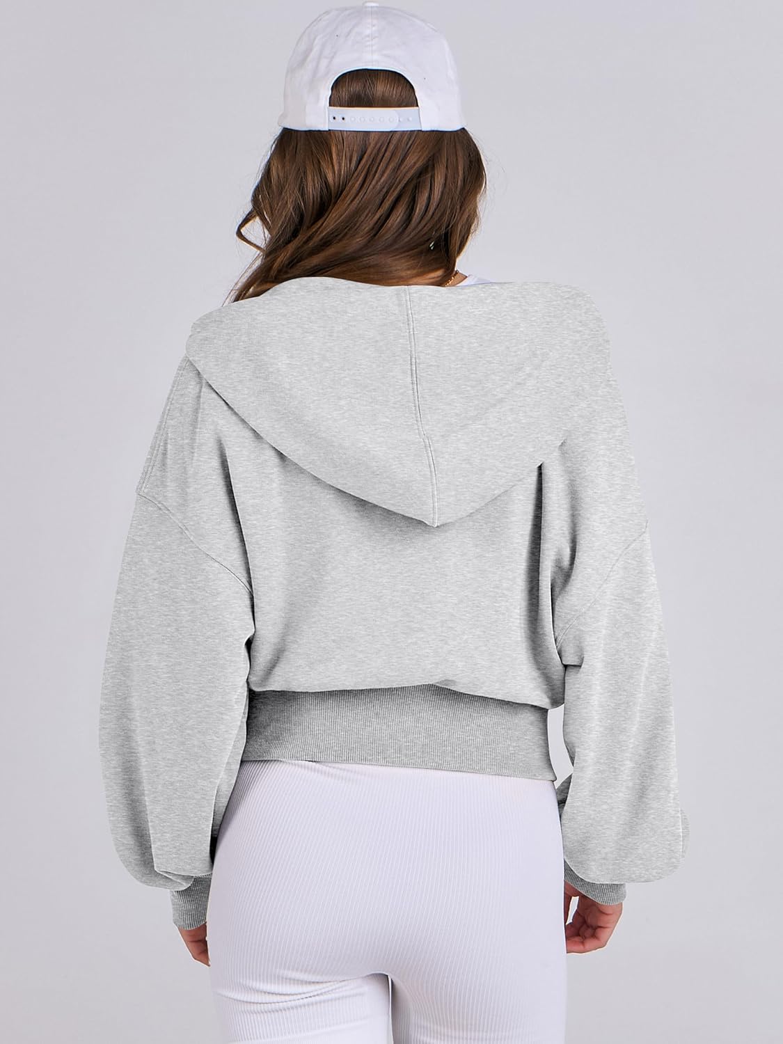 Womens Zip Up Hoodies Cropped Sweatshirts Casual Comfy Cute Zip Jackets Fashion Trendy Fall Outfits 2025 Y2K Clothes