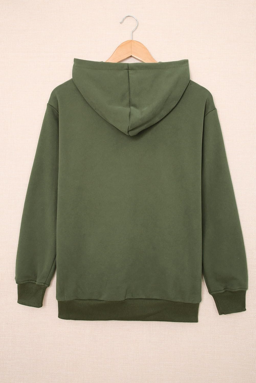 Women's Casual Hoodies Long Sleeve Solid Lightweight Pullover Tops Loose Sweatshirt with Pocket
