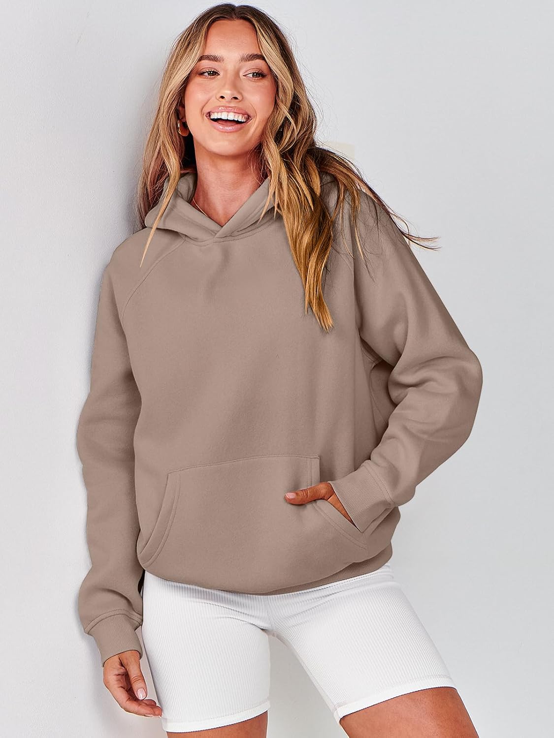 Women Hoodies Oversized Fleece Long Sleeve Comfy Casual Basic Pullover Sweatshirts 2025 Fall Outfits Y2K Clothes