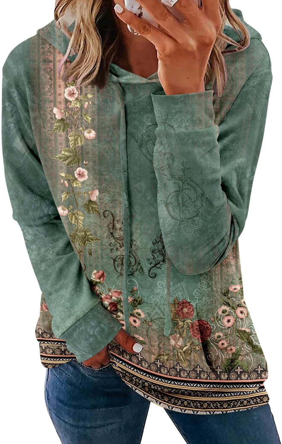 Women's Pullover Hoodies Teen Girls Trendy Fall Fashion Tops Hooded Sweatshirts