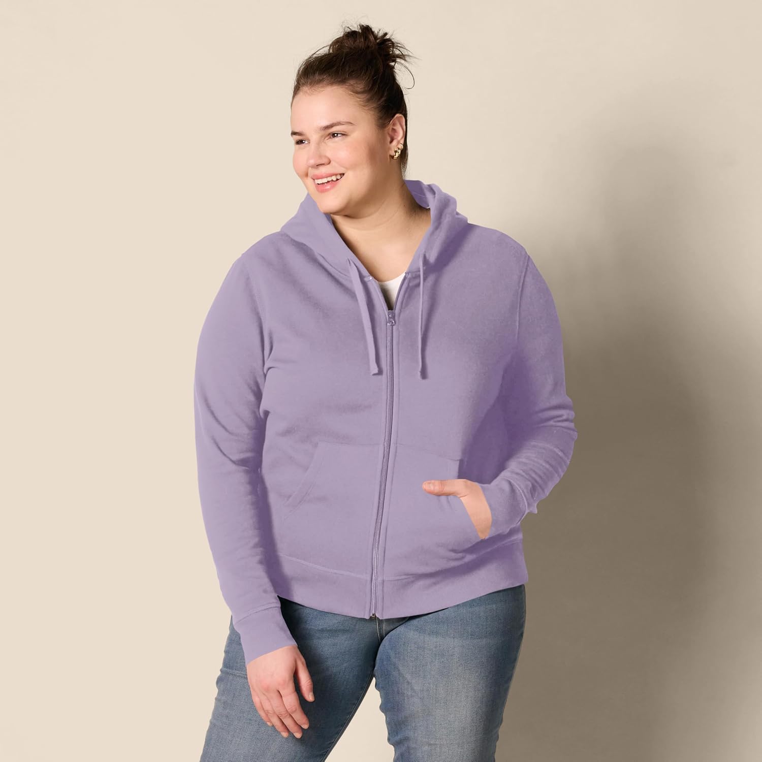 Women's Fleece Full-Zip Hoodie (Available in Plus Size)
