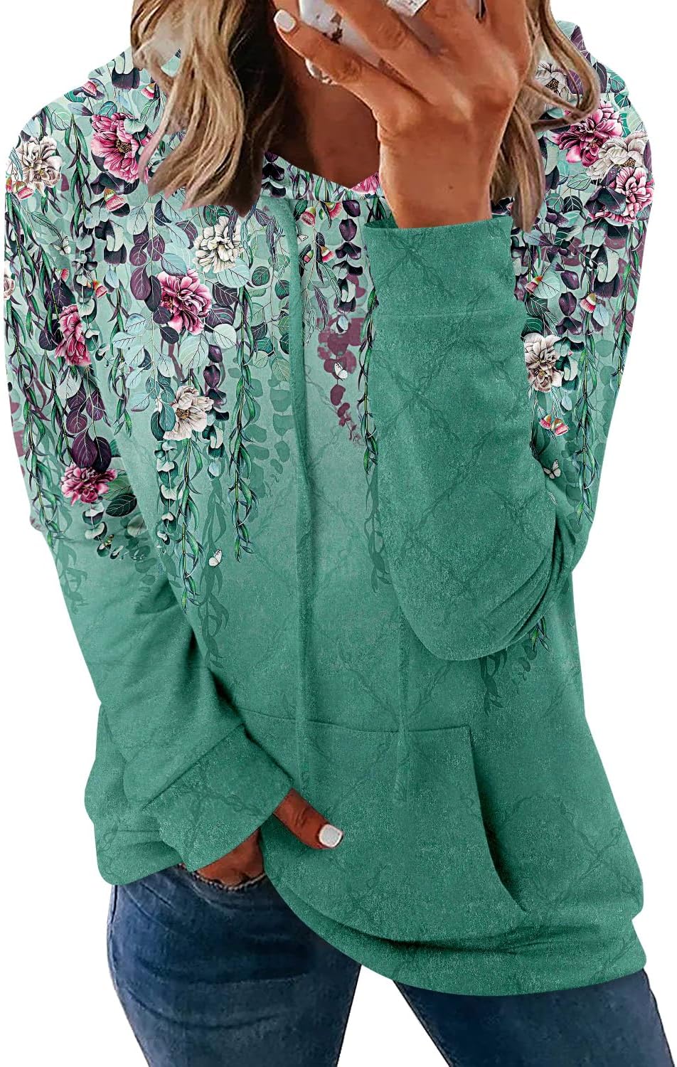 Women's Pullover Hoodies Teen Girls Trendy Fall Fashion Tops Hooded Sweatshirts
