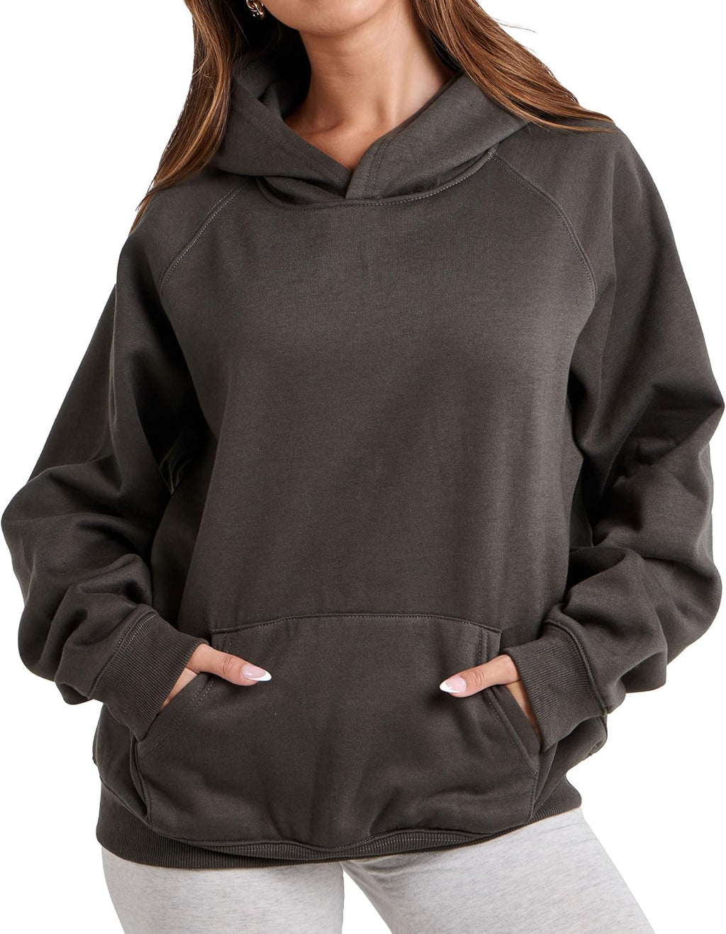 Womens Camo Hoodies Maple Leaf Print Oversized Hooded Sweatshirt Fleece Pullover Sweatshirts Long Sleeve with Pocket
